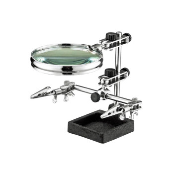 گیره مونتاژ ذره بین دار به همراه پایه هویه JM508