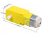 موتور گیربکس‌ زرد رباتیک دو شفت 270RPM