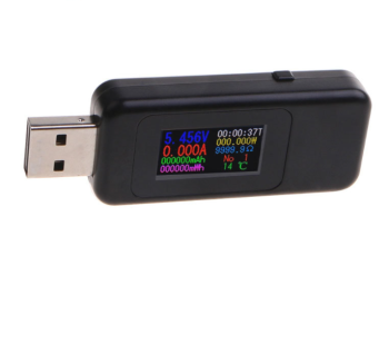 نمایشگر جریان و ولتاژ و میزان شارژ USB مدل KWS-MX18 رنگ مشکی