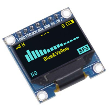 ماژول نمایشگر OLED گرافیکی۰.۹۶اینچ،۷ پین رنگ زرد و آبی