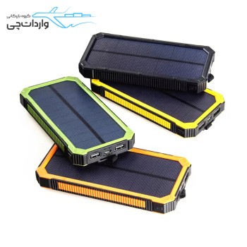 پاوربانک خورشیدی ضدآب 10000mAh با نمایشگر LED و خروجی Type-C